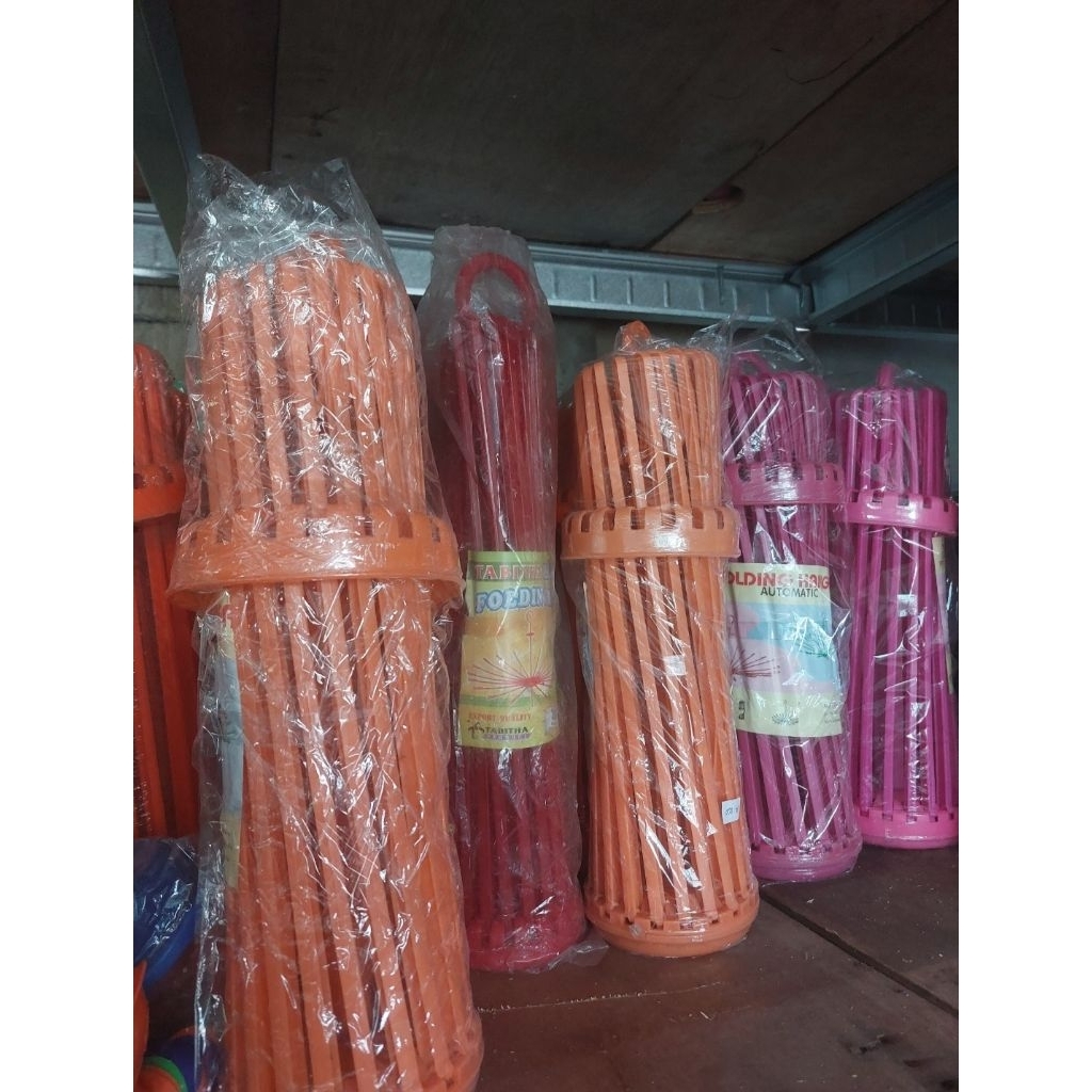 Folding hunger bulat/bundar 20stik/gantungan jemuran baju bundar warna random