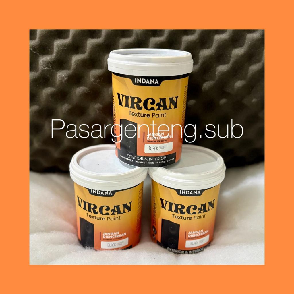 cat texture vircan cat speaker kulit jeruk vircan black 1L