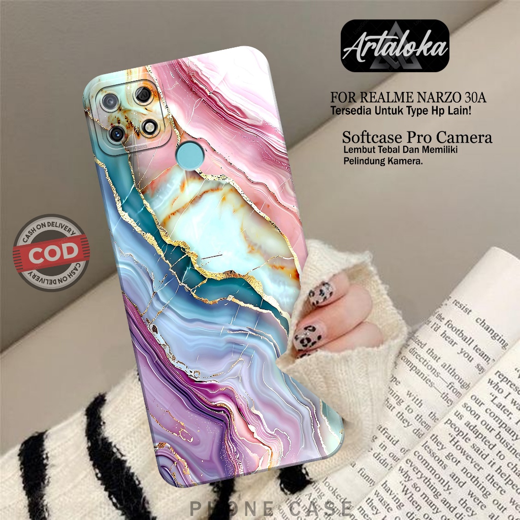 Case Hp Realme Narzo 30A Fashion Case Abstrak Case Realme Narzo 30A Silikon TPU Pro Camera Casing Re