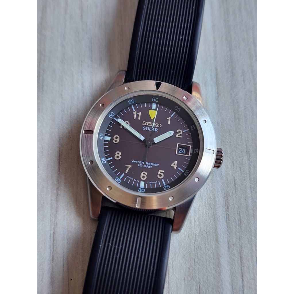 Seiko Solar Military Style 5K25-0A90 JDM Mulus Like New RARE