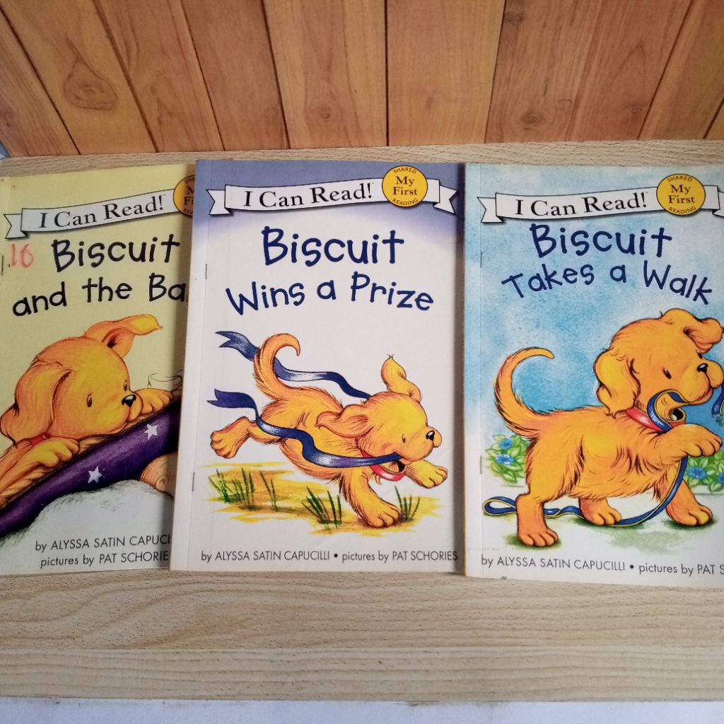 My first i can read book biscuit takes a walk and the baby wins a prize buku anak pembelajaran cerit