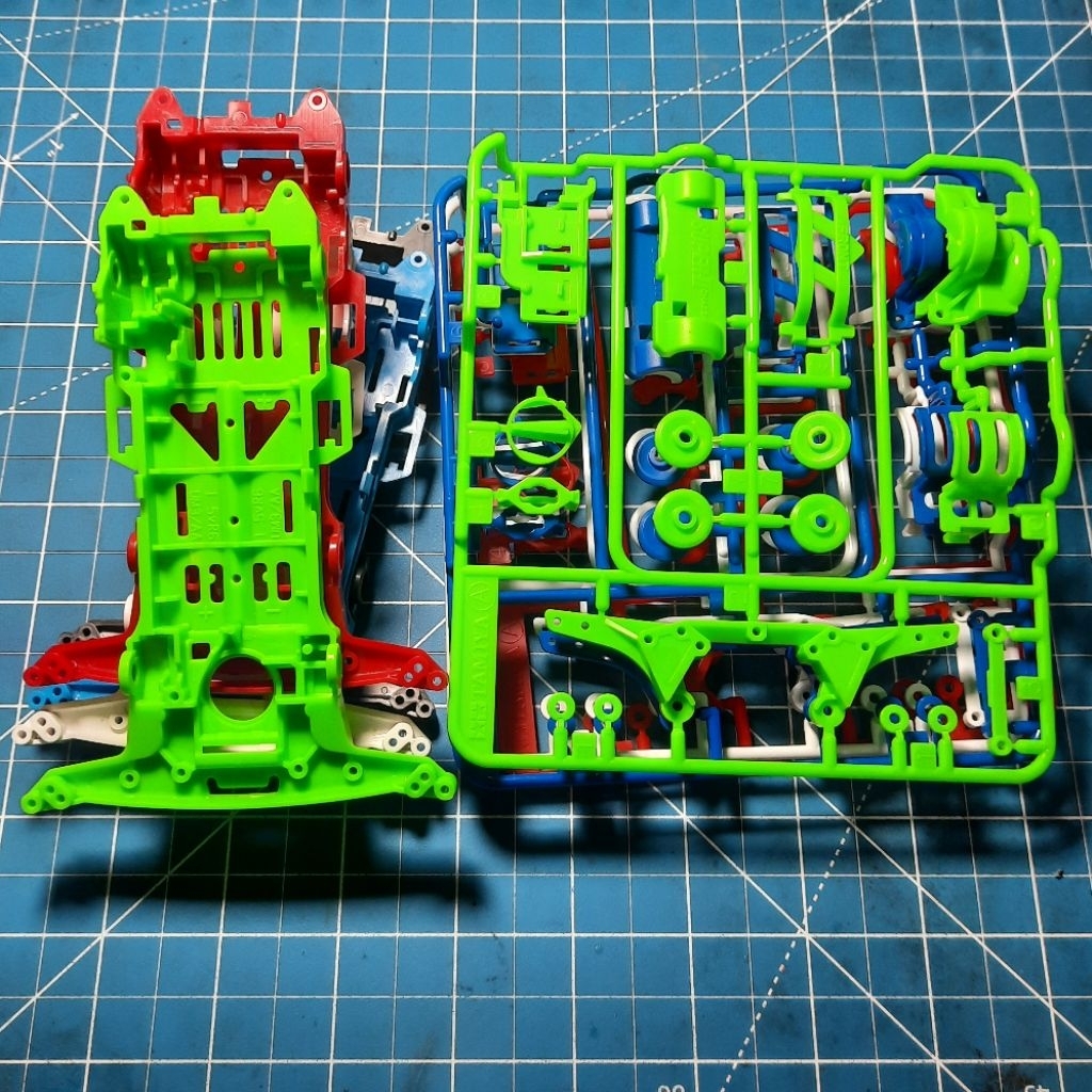 tamiya chassis super 2 abs original copotan kit . tamiya chassis super 2 . chassis super 2