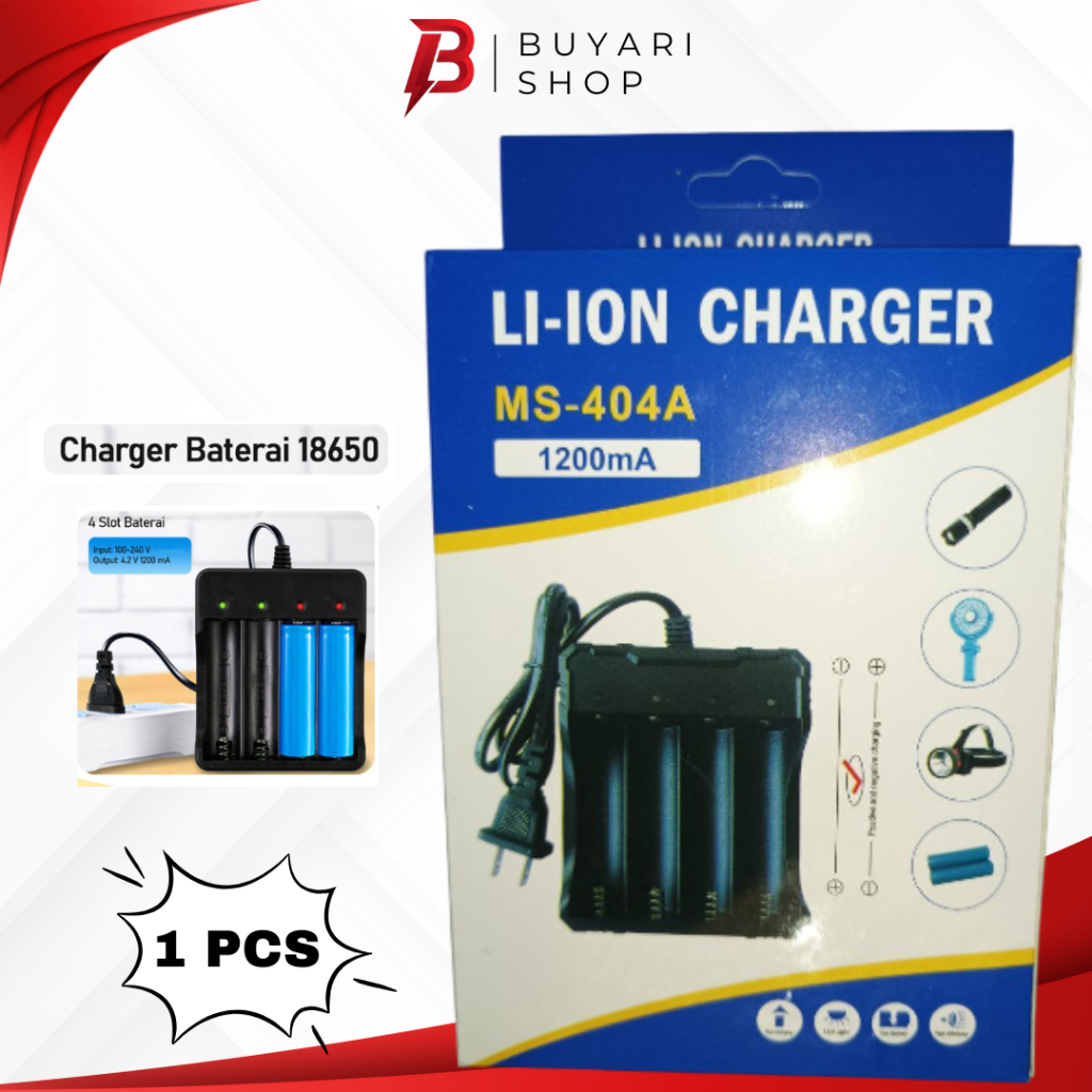 Charger Baterai 18650 4 Slot Lampu LED Casan Baterai Vape Senter SWAT Radio 18650 Alat Cas Baterai