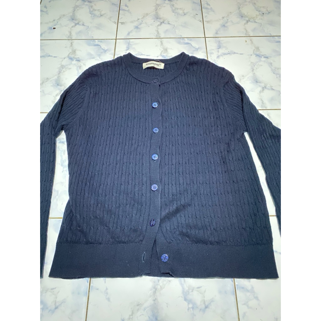 cable knit cardigan - shopinkae