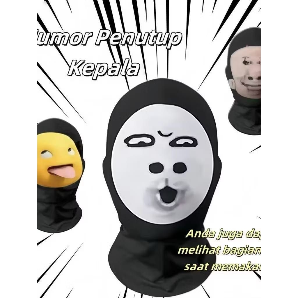 {BS} Topeng Wajah Lucu 3D / Topeng Wajah PRANK / Masker Topeng Wajah 3D / topeng 3d topeng kain full