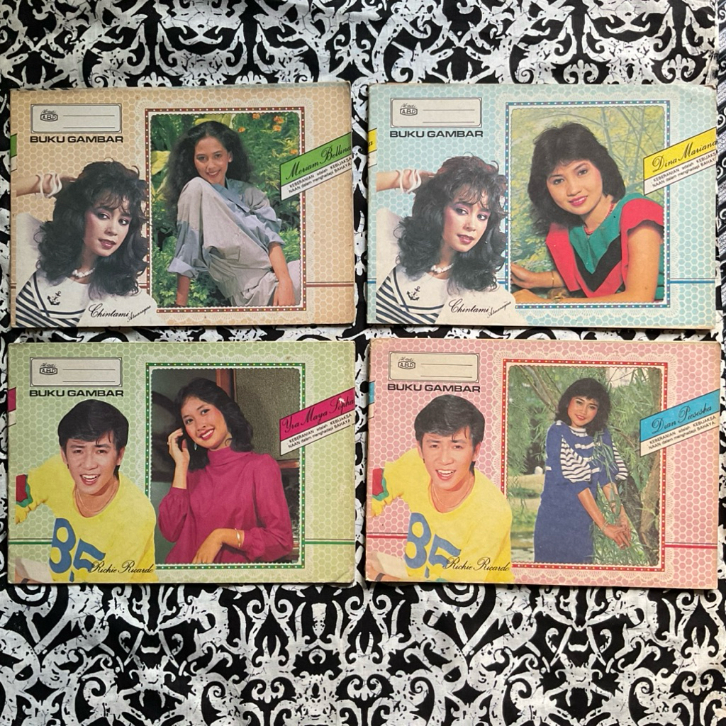 Buku Gambar Jadul Sampul Foto Artis Ibu Kota Lawas