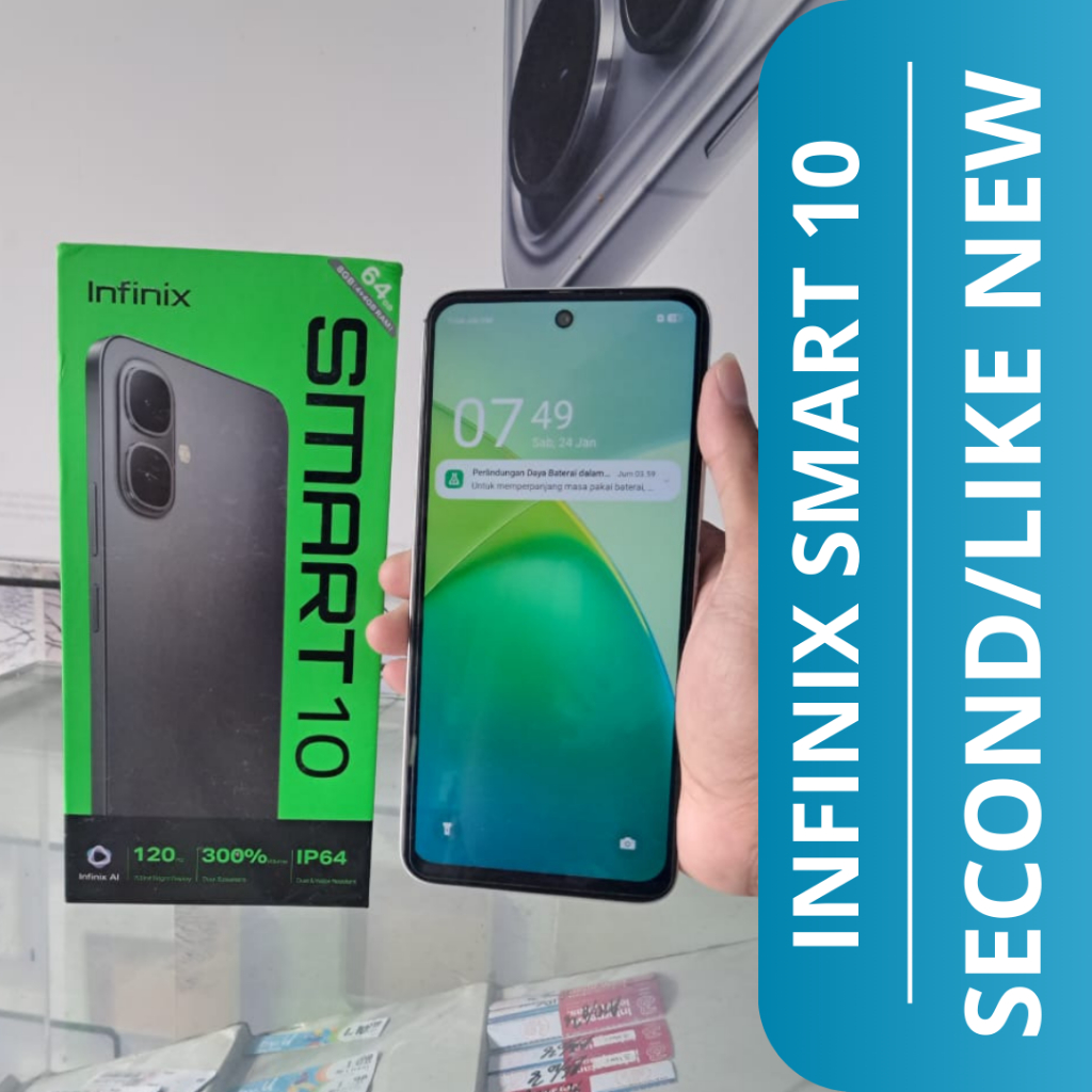 HP SECOND INFINIX SMART 10 (4+4/64) INFINIX SMART 10 HP SECOND /SECOND LIKE NEW