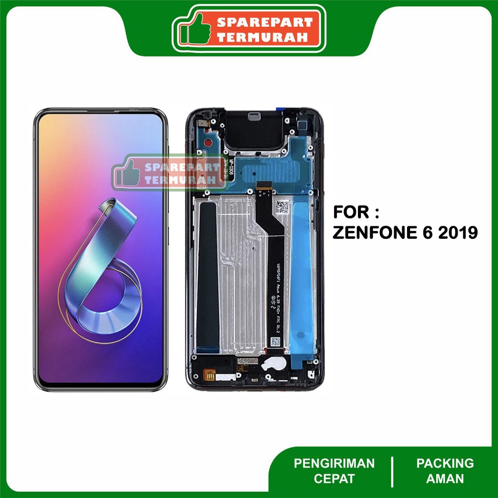 Lcd For Zenfone 6 2019 - ZS630KL +Frame Black