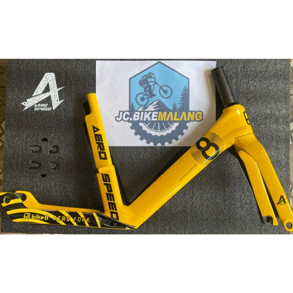 FRAME BIKE8 CARBON FIBER YELLOW Balance / Push Bike - Sepeda Anak