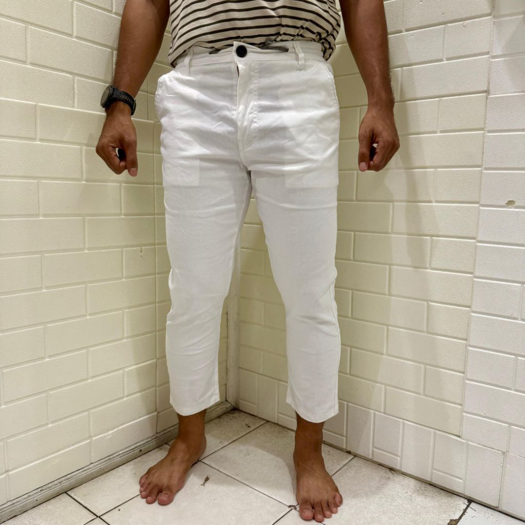 Celana Sirwal Angkle Pants Formal Hablo Warna Putih Slimfit