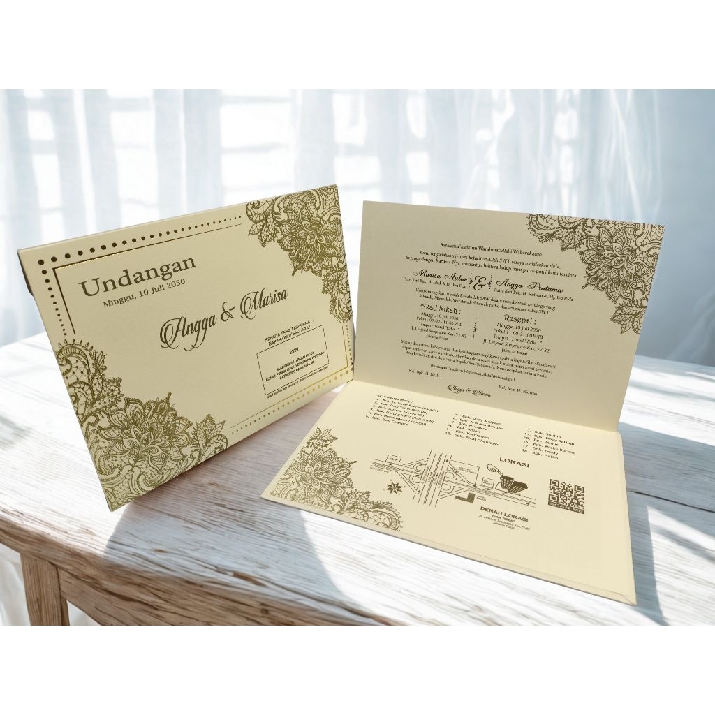 Cetak Undangan Blanko Erba 2325 | Cetak Undangan Blanko Murah | Cetak Undangan Elegan | Cetak Undang