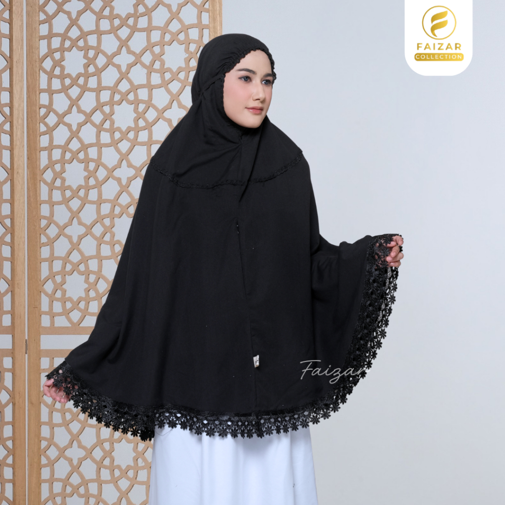 Faizar - Bergo Hijab Instan Haji Dan Umroh saku Resleting Bergo Pengajian Katun Premium