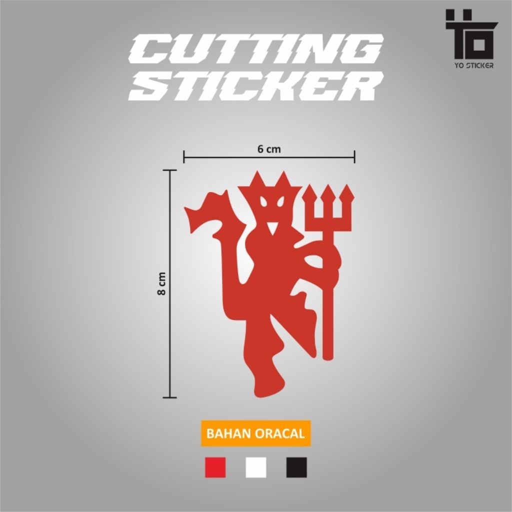 CUTTING STICKER MANCHESTER UNITED/LOGO MANCHESTER UNITED/THE RED DEVIL
