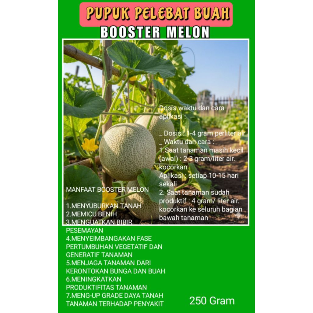 Pupuk Pelebat Buah Booster Melon