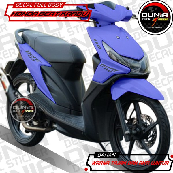 Decal Stiker Beat Karbu Stiker full body Honda Beat Karbu 2008 - 2012 sticker motor Beat Karbu Polos