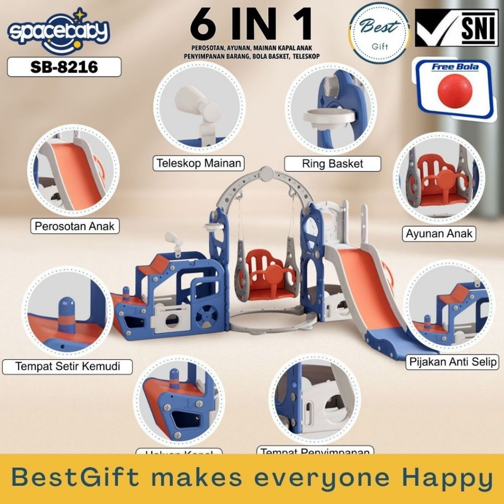 SPACEBABY PEROSOTAN ANAK + AYUNAN + RING BASKET 3IN1