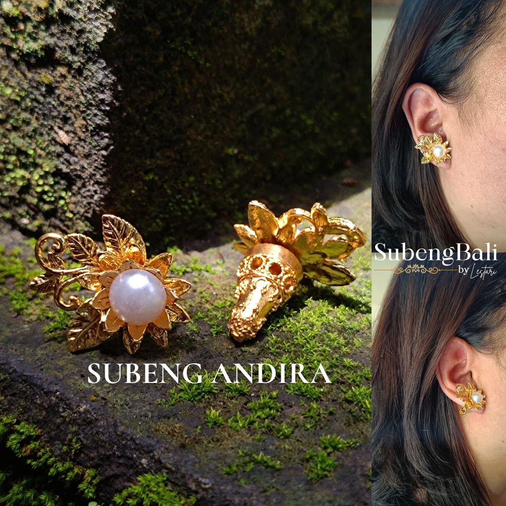 Subeng Bali | Giwang Bali | Sumpel Bali model Andira alpaka lapis emas