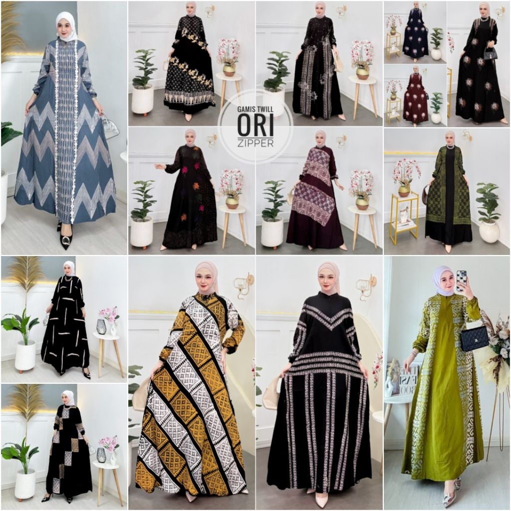 PALING BARU || ARSYIFA || Gamis Twill Ori || Zipper Resleting (Busui) || Cap Malaman || by Alena Bat