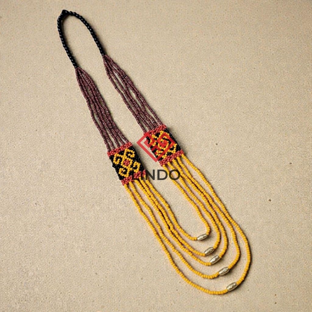 Kalung Sa'pi' Toraja/Kalung Manik Susun Toraja (Motif: Pa' Sikki' Bungkang) (Kode: DE1022310)