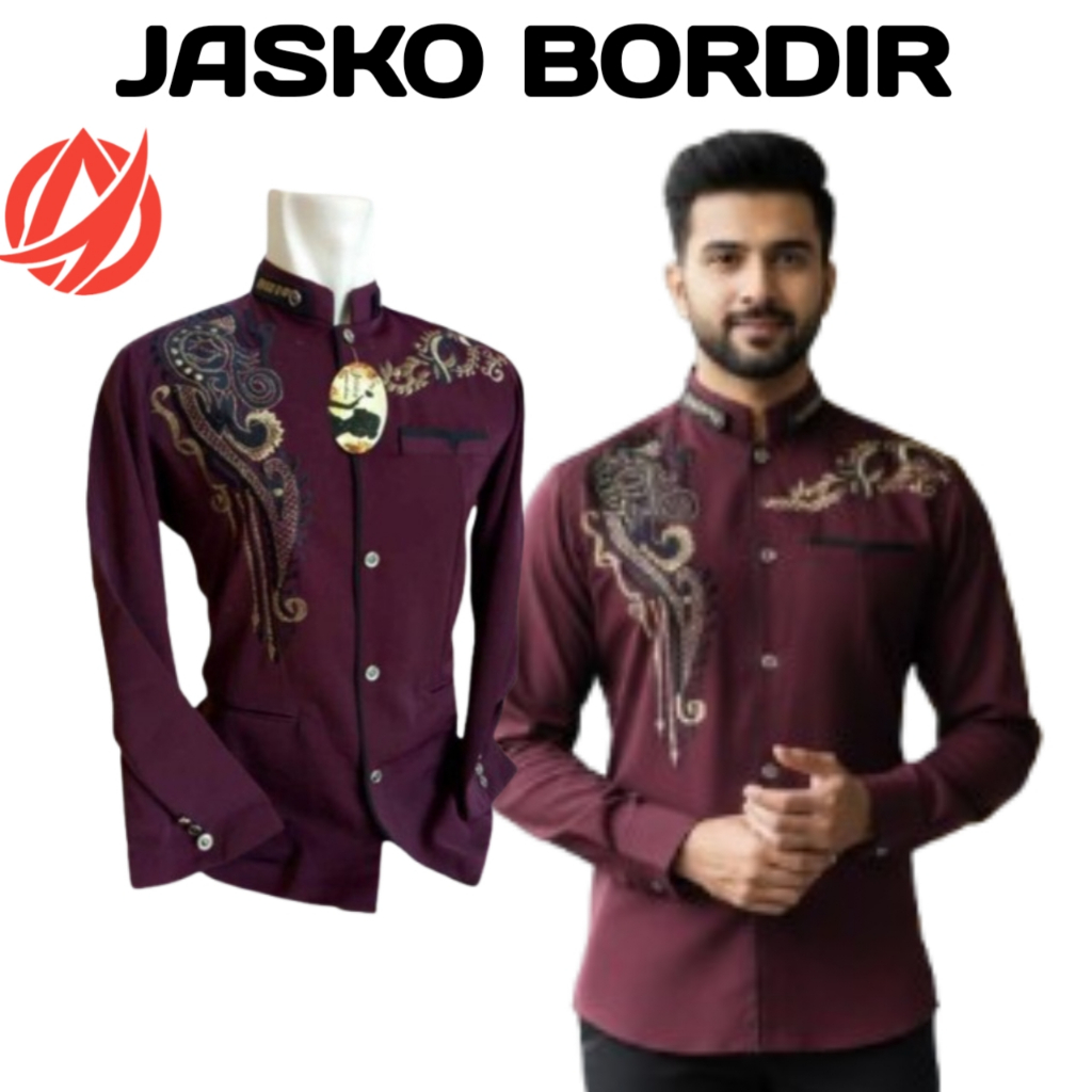 BAJU JAS KOKO JASKO BORDIR LENGAN PANJANG