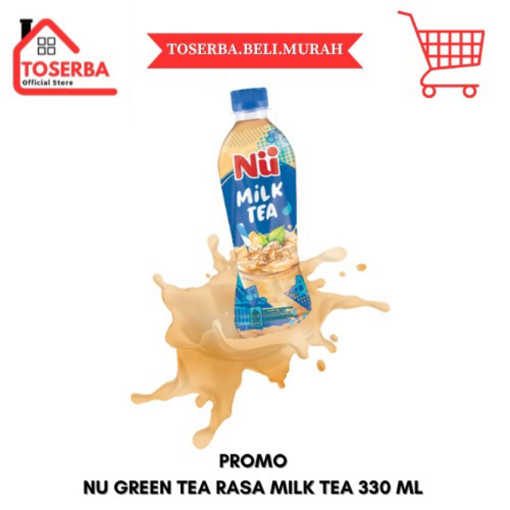 READY STOCK] PROMO NU GREEN TEA RASA MILK TEA 330 ML (Mix 7 Varian Rasa 24 Botol)