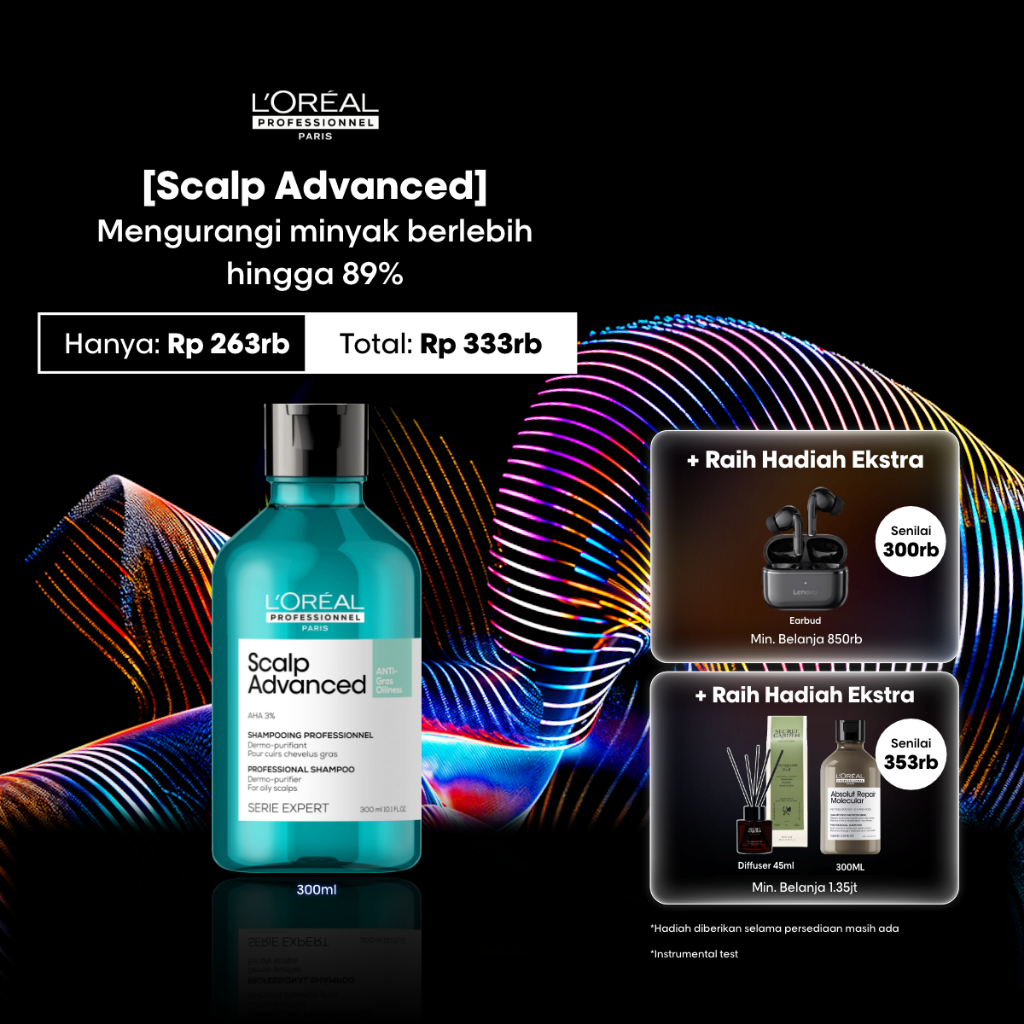 Serie Expert Dermo Purifier Shampoo 300ml Untuk Rambut Lepek Berminyak by L'Oreal Professionnel