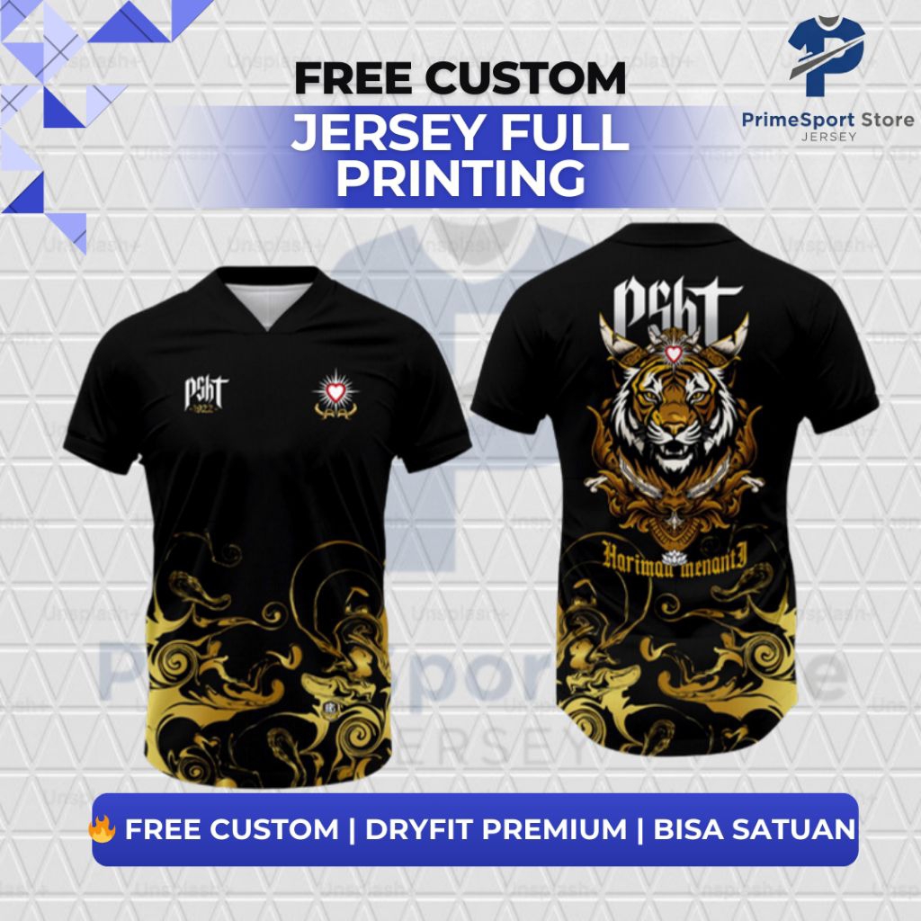 Kaos Jersey PSHT Keren Full Printing Bebas Custom Desain