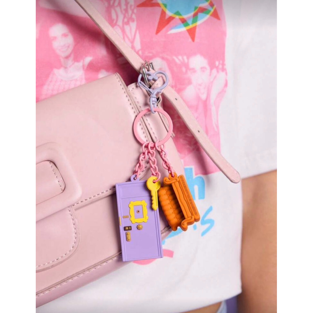 FRIENDS X SHEIN Cute TV-SHOW Handmade Beaded Purple Mobile Phone Chain Mobile Phone Lanyard,Fits All