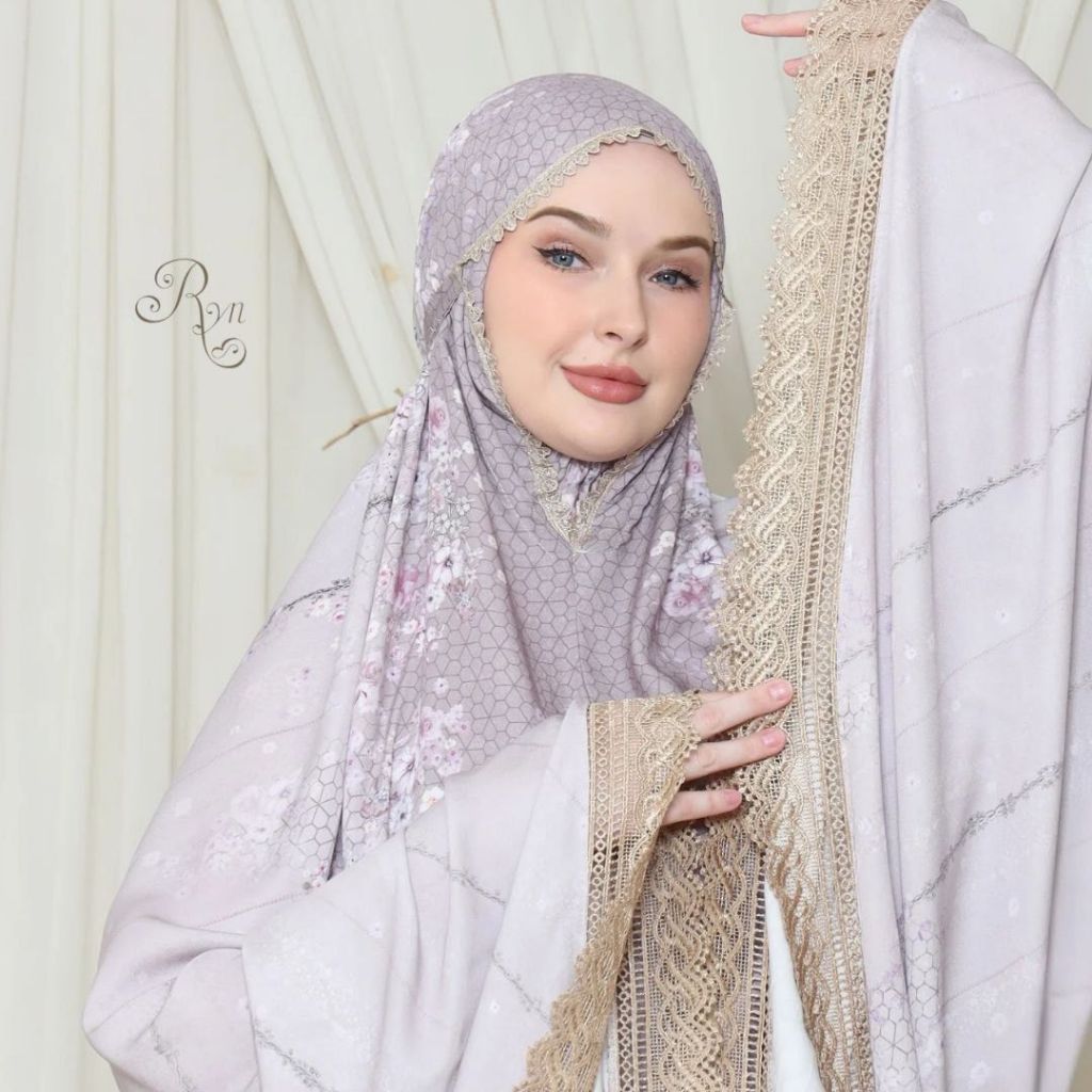 Mukena Rayon Jumbo Premium Mukena RYN Rayyan Ori Original 100% Mukena Travel Dewasa Rayon Twill Kink