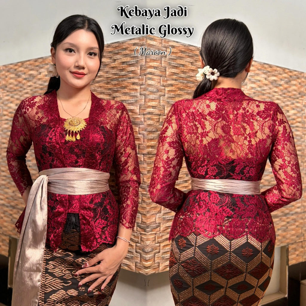 KEBAYA BALI JADI BROKAT METALIK GLOSSY | KEBAYA BALI | KEBAYA BROKAT | KEBAYA WISUDA | KEBAYA BROKAT