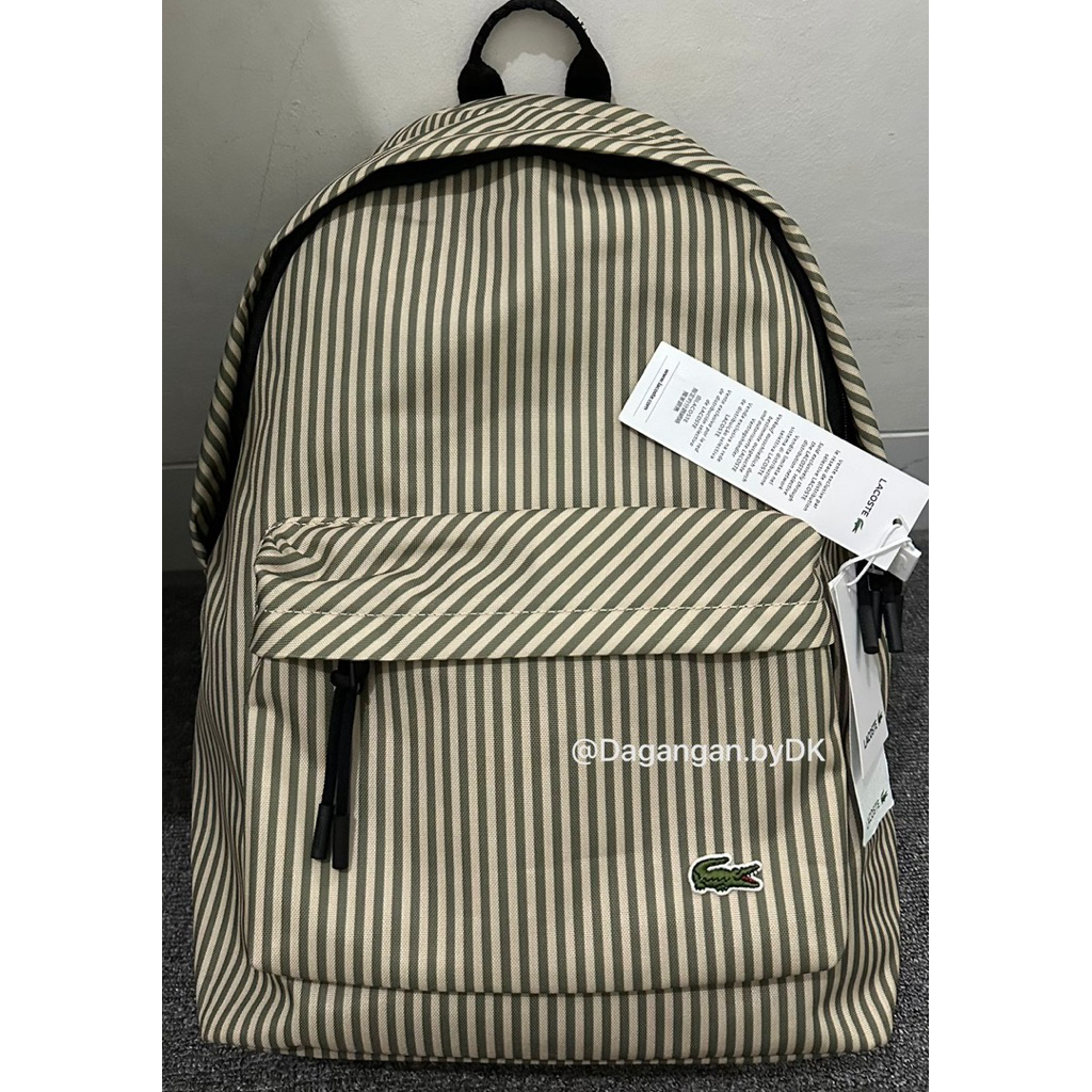 Tas Backpack Lacoste Bag Original Resmi 100% Green Army