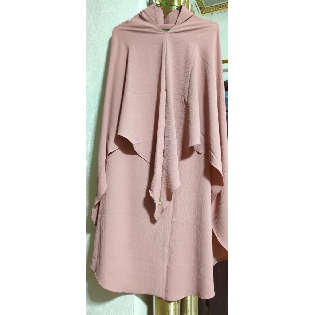 hijab instan syar'i crinkel dusti pink al zafi hijab