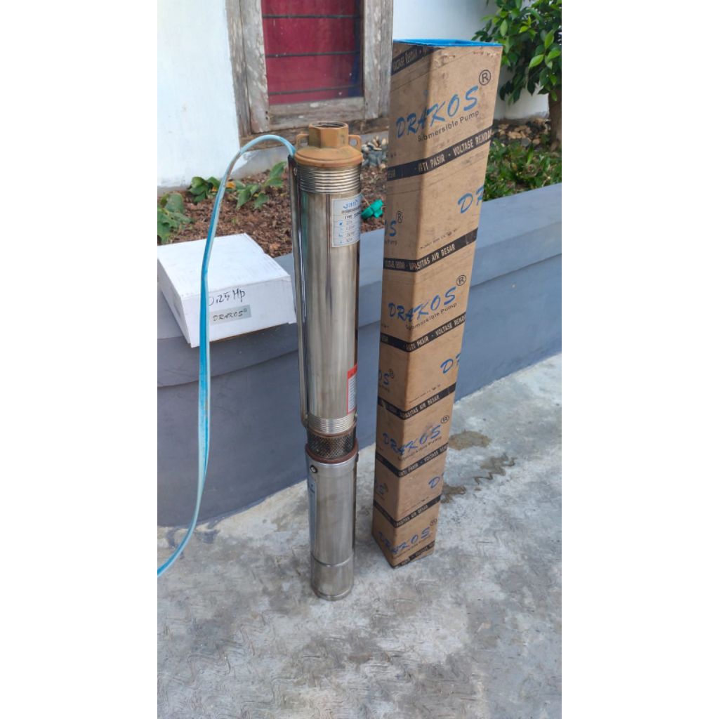 DRAKOS Submirsible Pump 0,25hp atau pompa air sibel (1/4pk) 3" inch 32m