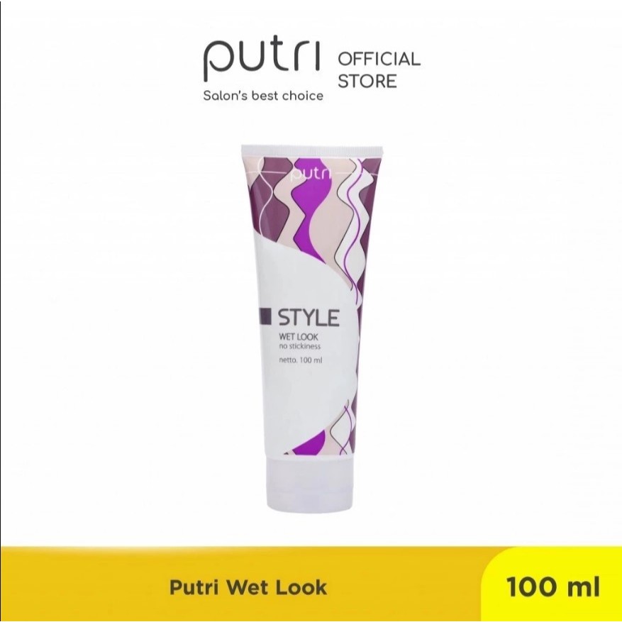 Putri Wet Look – Styling Gel Rambut Tahan Lama | Wet Look Hair Gel | Styling Gel Rambut Pria & Wanit
