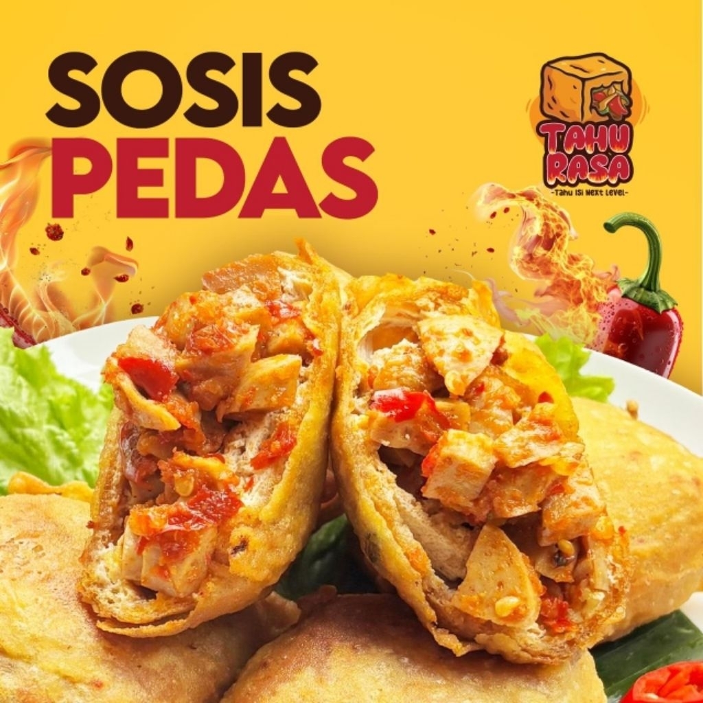 TAHU ISI SOSIS PEDAS ISI 10PCS TAHU RASA