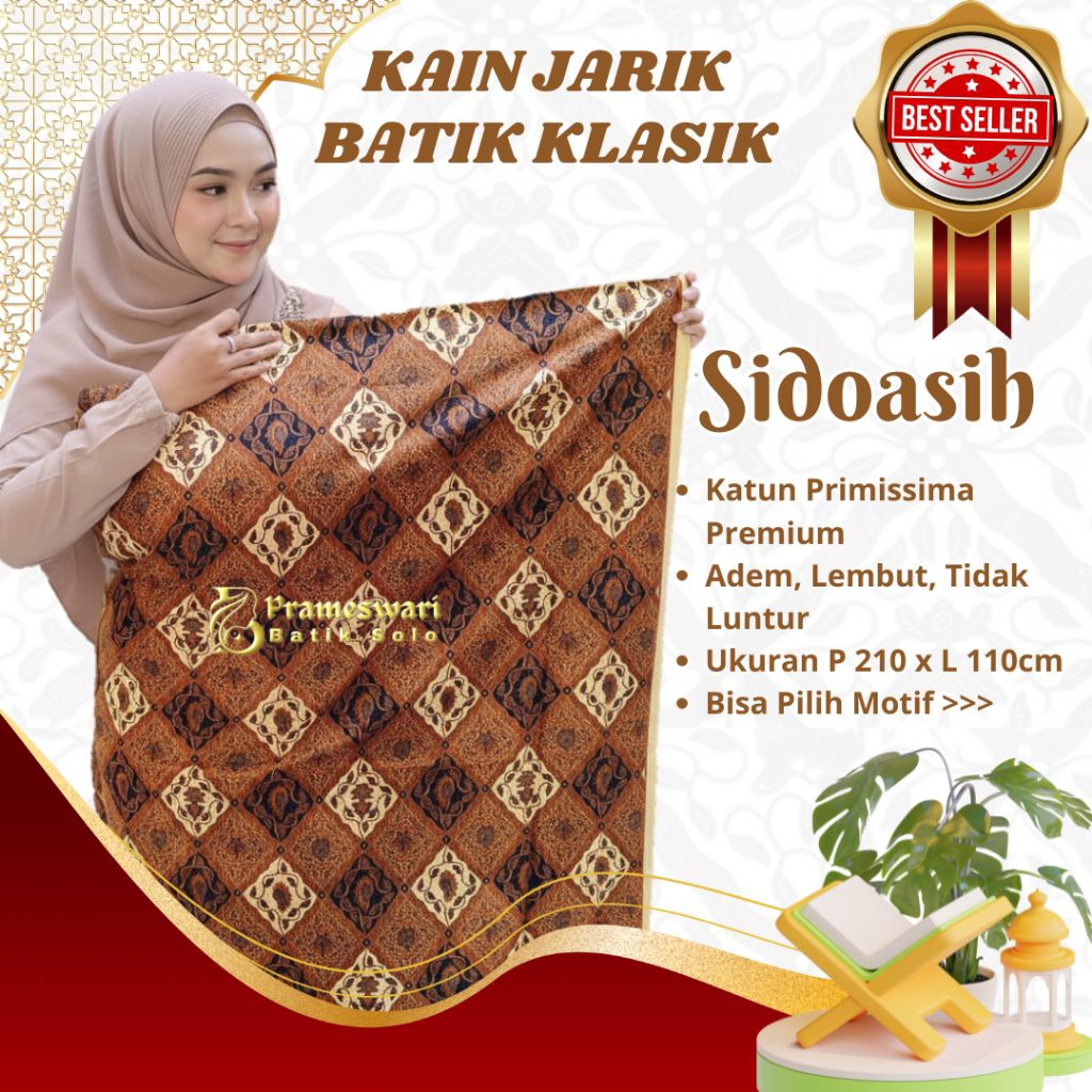 Kain Jarik Batik Klasik Solo Motif SIDOASIH Jarit Melahirkan Sewek Lahiran Tapih Simbah Prameswari
