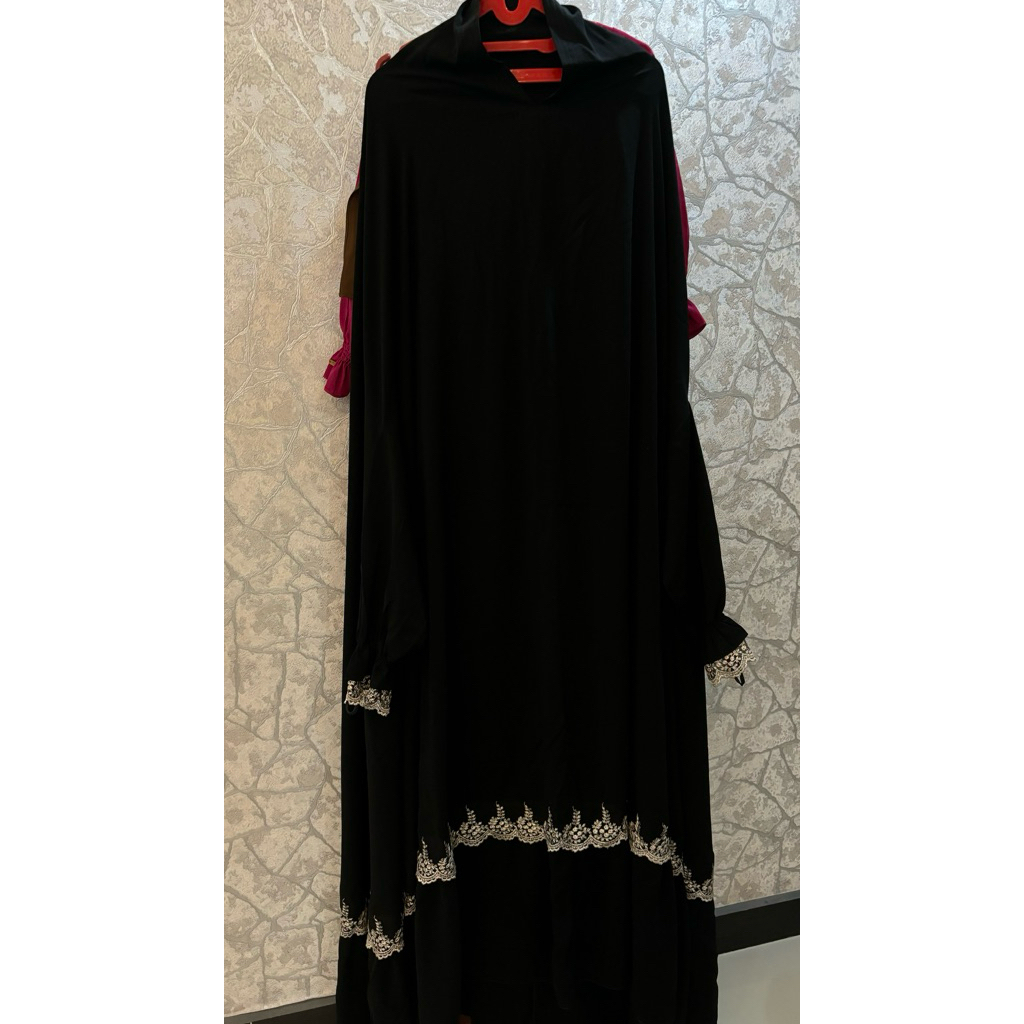 floor khimar jetblack renda krem