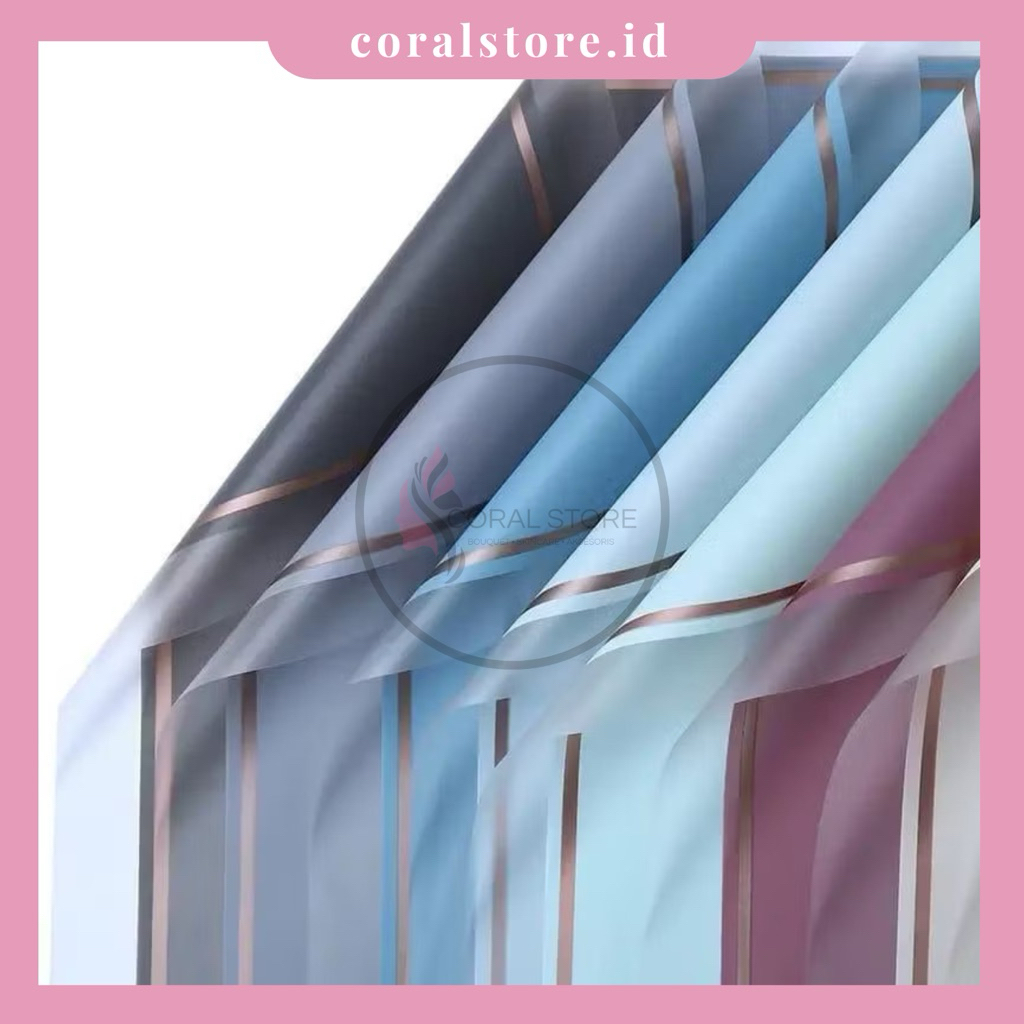 Kertas Buket Gold Frame/Cellophane Flower Wrap/Kertas Cellophane Buket Bunga