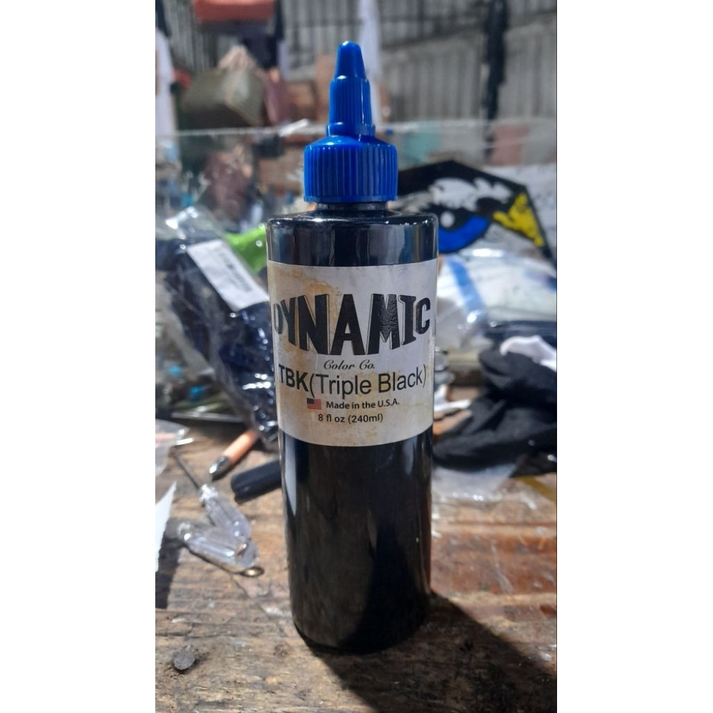 tinta tatto dynamic triple black 8oz 240 ml tato original, premium tatto ink