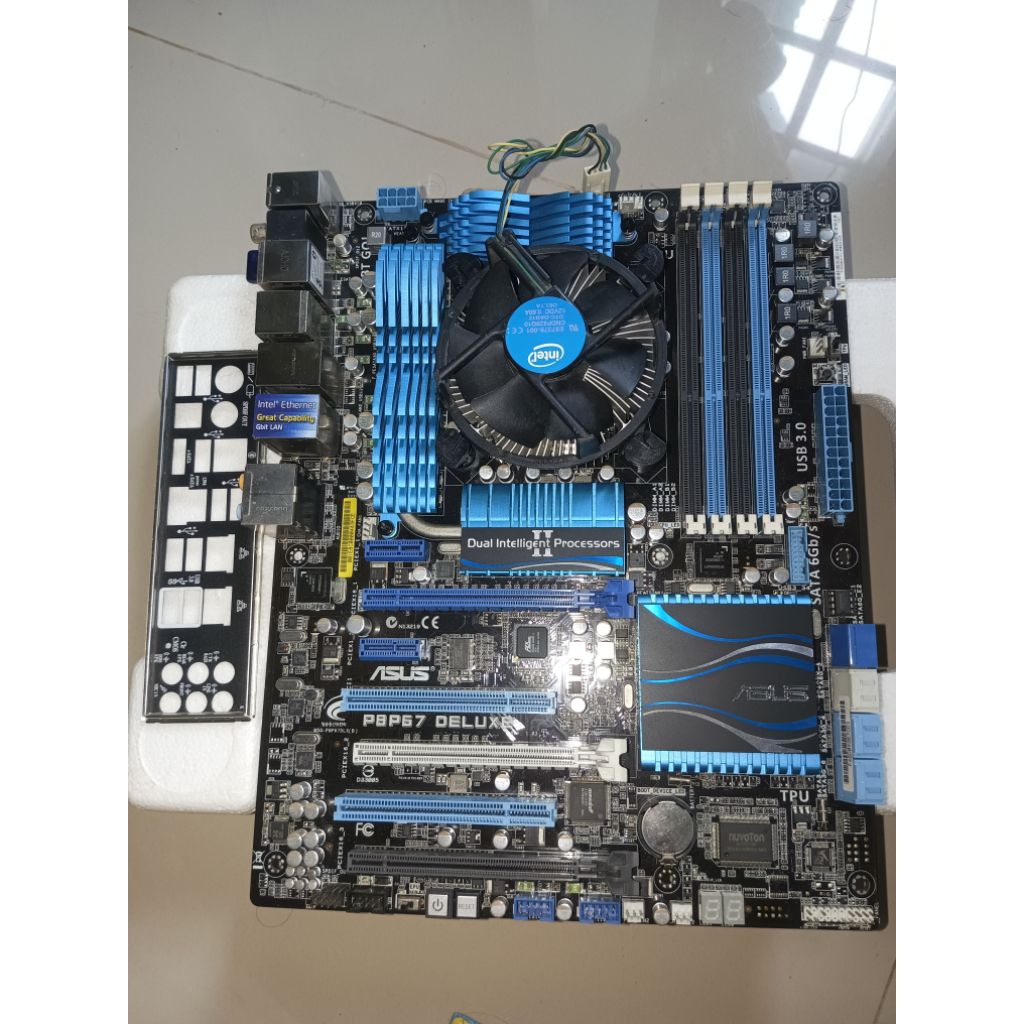 MOTHERBOARD PAKETAN DDR3 GAMING/SERVER | ASUS P8P67 DELUXE LGA 1155 + i7 2700K + CPU COOLER INTEL