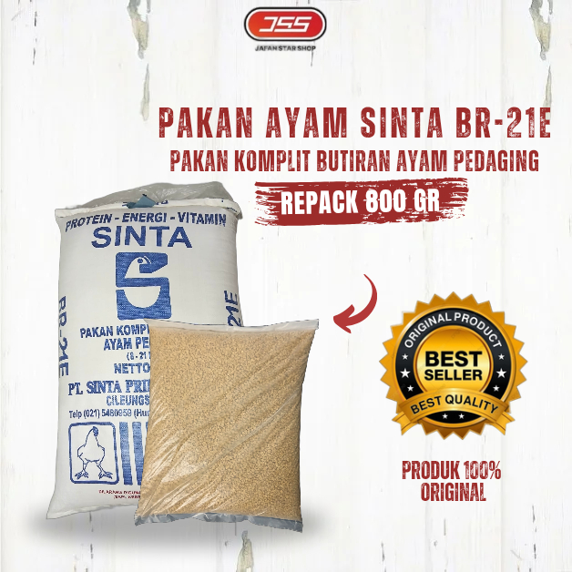 Pakan Ayam Br21e 800 gram Pakan Ayam Pitik dan Dewasa bebek Soang Jangkrik