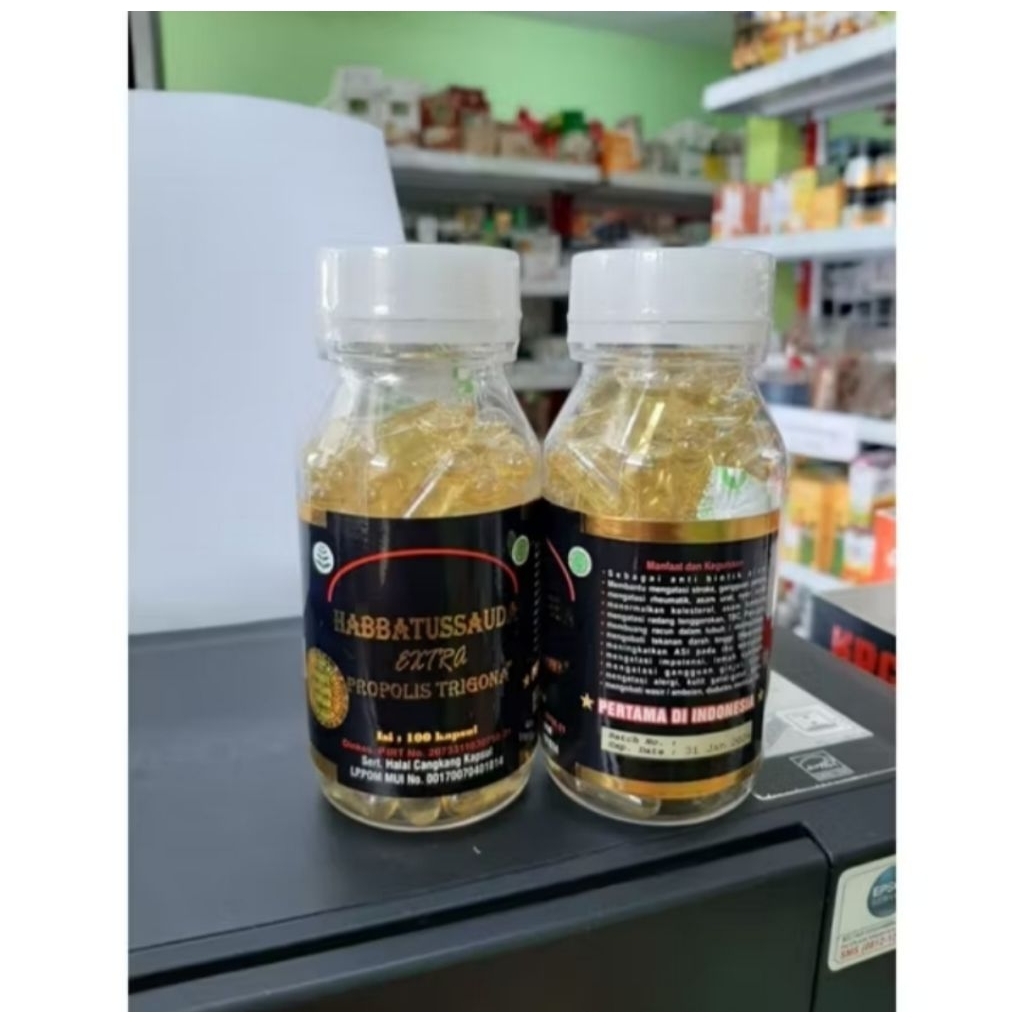 Habbatussauda Extra Propolis Trigona 100 Kapsul UMS | Habbatussauda Trigona