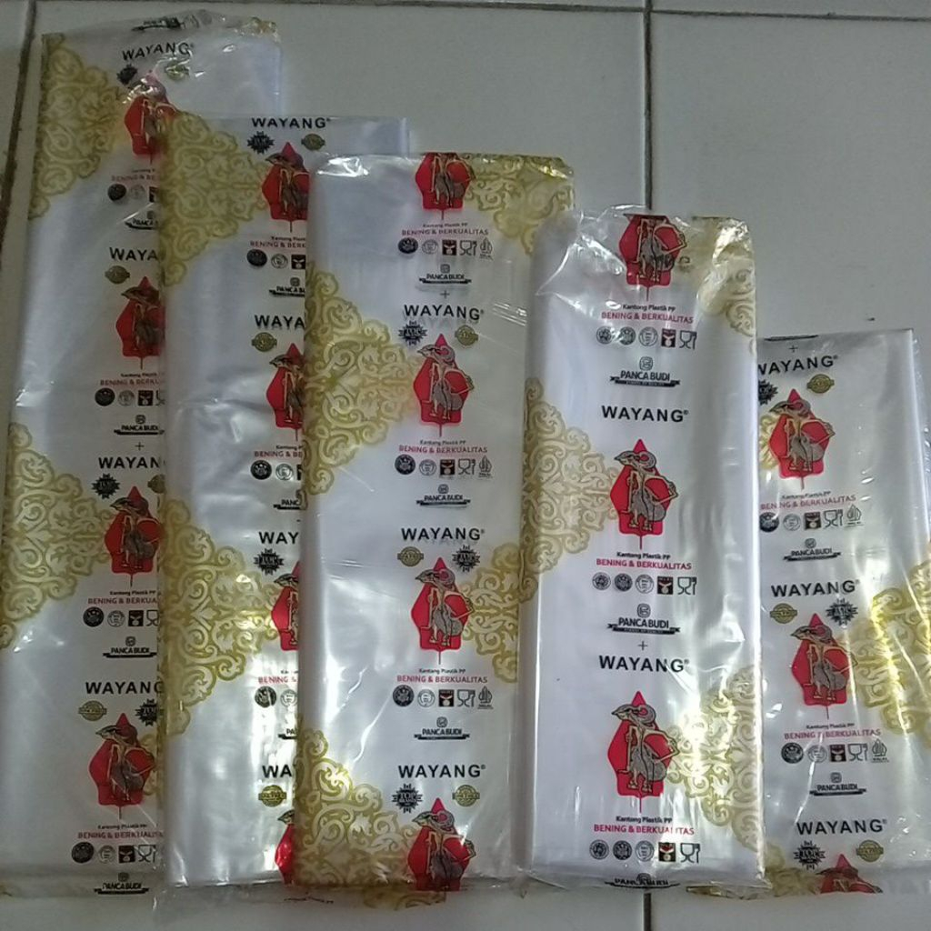 Plastik Plastic PP Bening Transparan Loundry Laundry Kiloan Merk Wayang