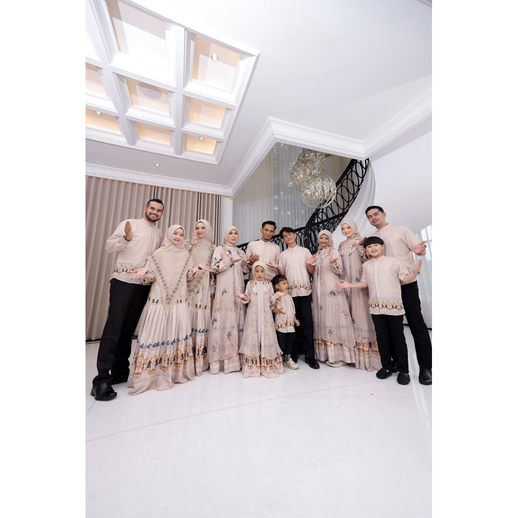 Gamis Couple Family Terbaru Sultan Series By Ac Original / Gamis Syari Mewah / Couple Family Lebaran