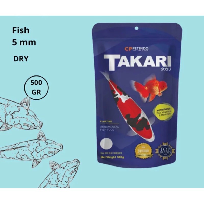 Takari Fish Food 500Gr  / Makanan Ikan Takari 500Gr - Pelet Ikan Hias