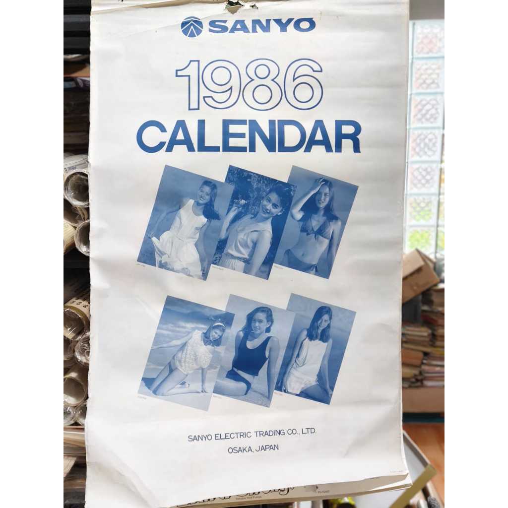 KALENDAR LAWAS KALENDER TAHUN 1986 SANYO