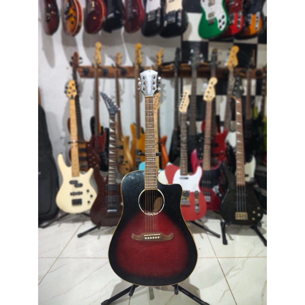 gitar akustik elektrik fender original unfinish (reject)