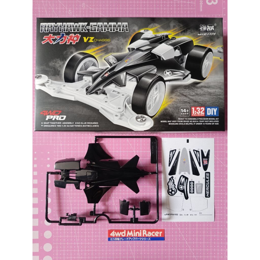 Body Tamiya RAYHAWK-GAMMA Made in CHINA Dapat Box nya Part Copotan Kit JIEPIN