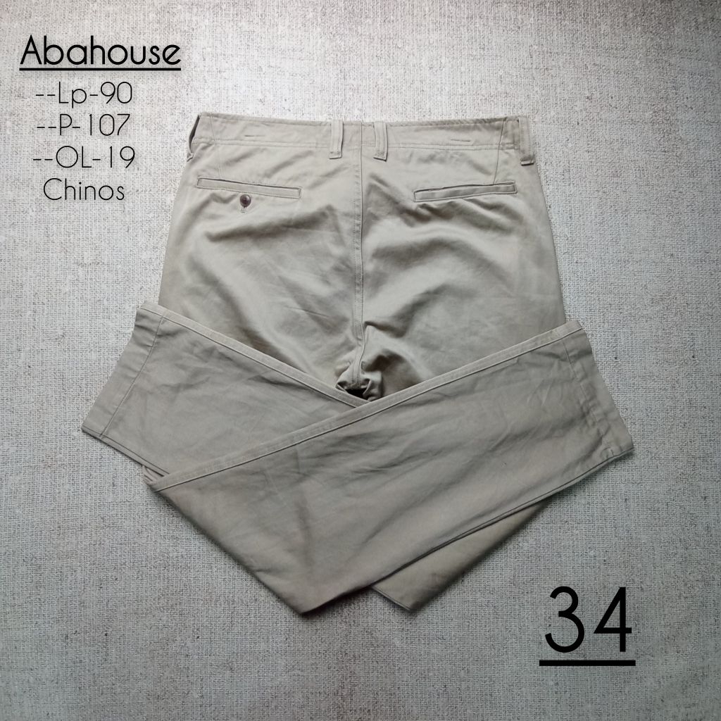 CELANA CHINO ABAHOUSE ORIGINAL SIZE 34