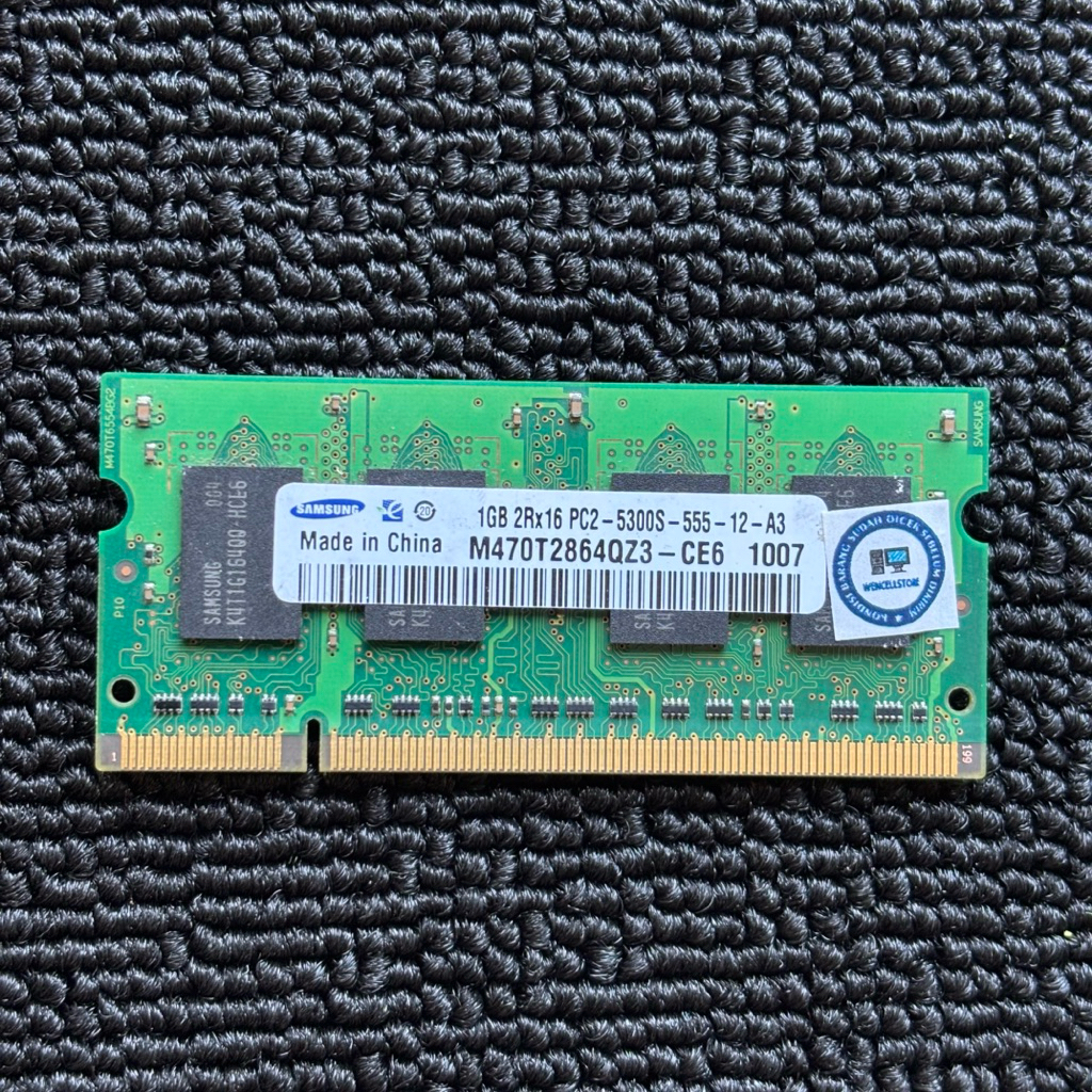 RAM LAPTOP SAMSUNG 1GB 2Rx16 PC2-5300S/667MHZ DDR2
